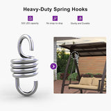 PURPLE LEAF 2-Seat Porch Swing with Adjustable PVC Canopy Metal Patio Bench Glider Swing Bed Outdoor Swing Chair with - Photo 8