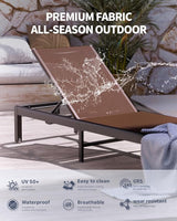 Aluminum Lounge Chairs Outdoor Chaise Furniture - Photo 4