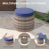 EAGLE PEAK Sunset Dune Collection Round Modern Nesting Coffee Tables, Wood Grain Top Stacking Accent Tables - Photo 4