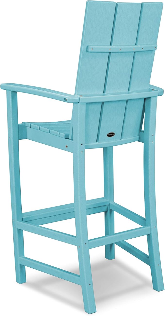 POLYWOOD® Modern Adirondack Bar Chair, Aruba