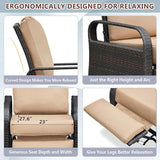 ATR ART TO REAL Outdoor Wicker Recliner Chair with 5.5'' Cushions, Automatic Adjustable Patio Lounge Chairs - Photo 5