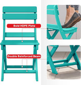 Costaelm Outdoor Patio Modern Folding Dining Chair - Photo 7