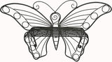 Unknown1 Antique Black Metal Butterfly Bench - Photo 4