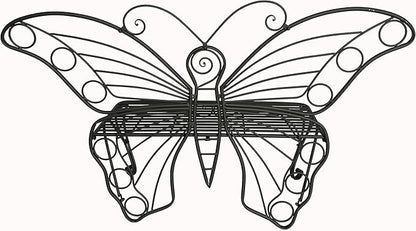 Unknown1 Antique Black Metal Butterfly Bench