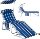 #WEJOY Folding Lounge Chair with Canopy Shade - Photo 1