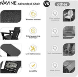 Adirondack Chair Set of 6, HDPE Folding Adirondack Chair with Multifunctional Cup Holder - Photo 5