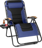 PHI VILLA XXL Oversized Padded Zero Gravity Chair, Foldable Patio Recliner - Photo 1