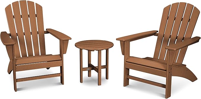 POLYWOOD Nautical 3-Piece Adirondack Chair Set - Photo 1