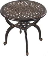 Cast Aluminum Outdoor Side Table, Small Patio Table, Outdoor Coffee Tables for Patio, Garden, Balcony - Photo 5