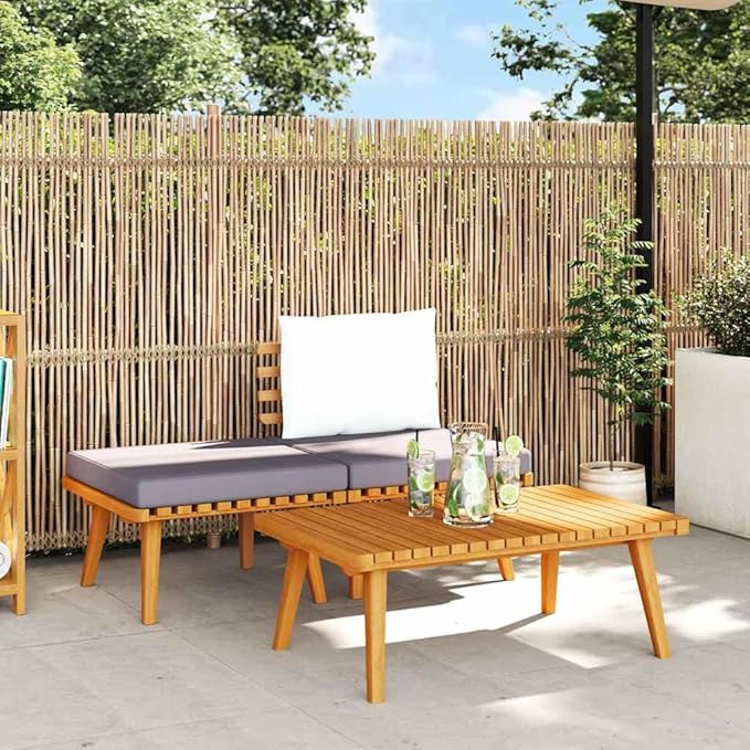 3 Piece Garden Lounge Set with Cushions in Dark Grey and White - Photo 1