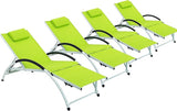 Sundale Outdoor Adjustable Patio Chaise Lounge Set of 4, 6 Position Lounge Chair - Photo 1