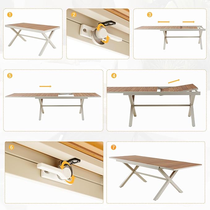 Grand patio Expandable Patio Dining Table - Photo 8