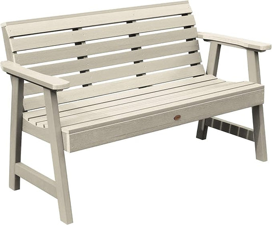highwood Weatherly Garden Bench, 5 Feet, Whitewash