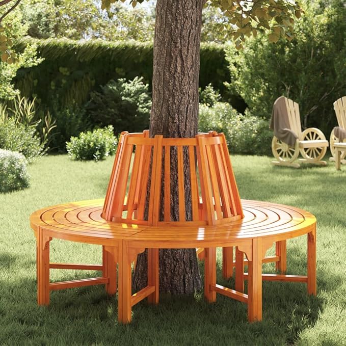 vidaXL Outdoor Garden & Terrace Eucalyptus Bench, Vintage Style, Rustic Patio Seat for Relaxing