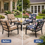 BrylaneHome Bh Outdoor Performance 2-Section Deep Seating Cushion - Daelyn Cherry - Photo 5
