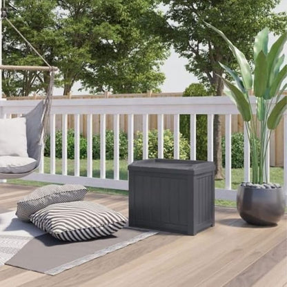 Suncast 2 Pack Small Deck Box Storage w/ Bench Seat for Indoor & Outdoor Use, 22 Gal., Cyberspace