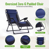 Backyard Expressions Deluxe XL Padded Recliner Zero Gravity Chair – Ergonomic Anti-Gravity Lounger with Folding Design - Photo 6