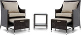 Serta Laguna Brown Resin Wicker Outdoor Patio Furniture Collection, Easy Assembly, Porch or Pool - Photo 8