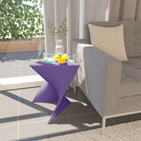 LeisureMod 15.75" Triangular Side Table, Stackable Plastic Accent End Table for Indoor & Outdoor Use - Photo 2