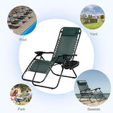 Nazhura Set of 2 Relaxing Recliners Patio Chairs Adjustable Steel Mesh Zero Gravity Lounge Chair Beach Chairs with - Photo 8