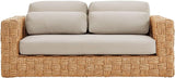 Modway Thames Wicker Rattan Outdoor Loveseat in Natural Light Gray - UV-Resistant Patio Furniture 2-Seater Basket-Weave - Photo 7