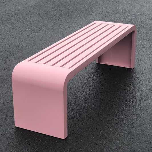 Garden Bench, Outdoor Patio Backless Bench, Metal Garden Benches, All-Weather Park Bench for Garden, Porch, Lounge(Color:Pink,Size:180 * 40 * 45cm/71 * 16 * 18in)