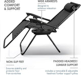 Nestl Zero Gravity Chairs, Portable Patio Lounge Chair Outdoor with Pillows & Cup Holder Trays - Photo 6