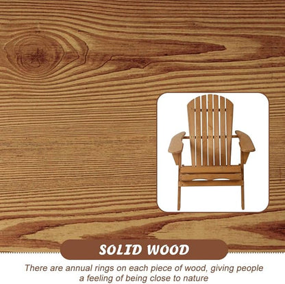 Adirondack Chair Patio Chair Lawn Chair Folding Wooden Adirondack Lounger Chair Accent Furniture wNatural Finish Outdoor Chairs Wood Chairs Nautral