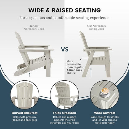 WO WESTIN OUTDOOR HDPE Altura Adirondack Dining Chair,Sand