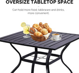 VINGLI 5-Piece Outdoor Dining Set, Metal Patio Dining Set for 4 - Photo 5