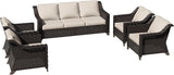 5 Pieces Patio Conversation Furniture Set - 1 Sofa, 4 Armchairs - Photo 6