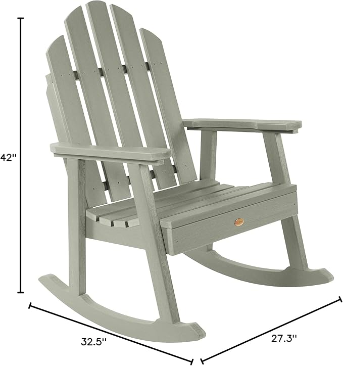 Highwood Classic Westport Garden Rocking Chair, Eucalyptus