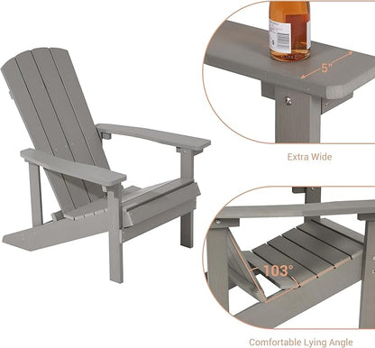 Adirondack Chairs, Plastic Adirondack Chairs Set of 2, All-Weather Resistant, Widely Used in Outdoor, Fire Pit, Deck, Outside, Garden
