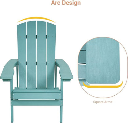 Adirondack Chairs, Plastic Adirondack Chairs Set of 4, All-Weather Resistant, Widely Used in Outdoor, Fire Pit, Deck, Outside, Garden