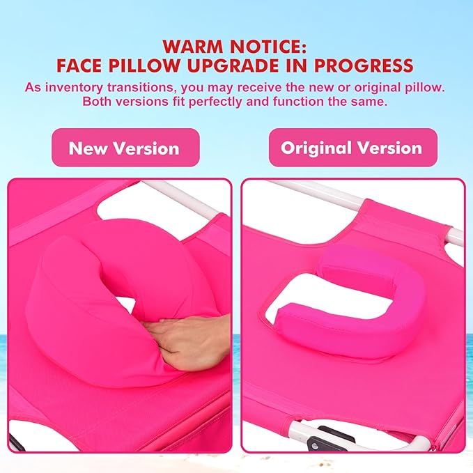 Tanning Chair with Sun Canopy Face Hole Softer Padded Adjustable Washable - Photo 3