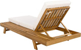 Merax Acacia Wood Chaise Lounge Chair Outdoor Set of 4 - Photo 7