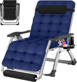 ABORON Oversized Zero Gravity Chair, 29In XL Premium Outdoor Lawn Folding Lounge Chairs - Photo 1