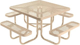 COATEDOUTDOORFURNITURE Heavy-Duty Portable Outdoor Picnic Table with Umbrella Hole - Photo 1