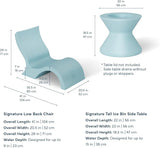 Ledge Lounger Signature Lowback Chair Set - Two Chairs - Ice Bin Side Table - in-Pool - On-Deck - Water Depths 0-9” - Photo 5
