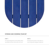 Linon Jayde Outdoor Blue Adirondack Coffee Table - Photo 9