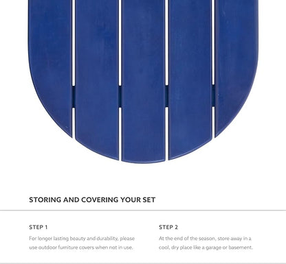 Linon Jayde Outdoor Blue Adirondack Coffee Table