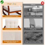 Outdoor Wood Rocking Chair with Detachable Cushions - Photo 6