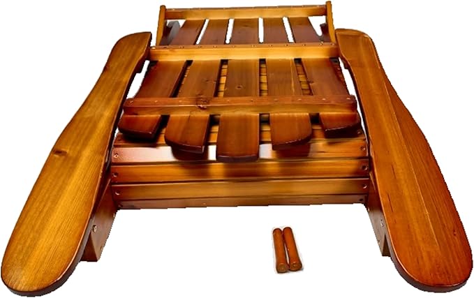 Outdoor or Indoor Wood Adirondack Chair, Foldable, Oak