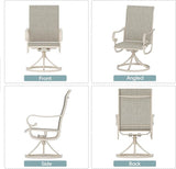 Patio Swivel Chairs Set of 2, Outdoor Dining Chairs with High Back - Photo 7