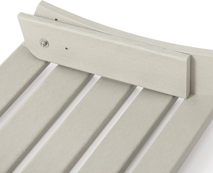 WestinTrends Outdoor Patio Adirondack Ottoman Foot Rest, All Weather Poly Lumber Foot Stool for Adirondack Chair, Widely Used for Outside Porch Pool Lawn Backyard, Sand