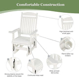 Poly Lumber Patio Glider for One Person, with Cup Holders, High Backrest and Deep Contoured Seat, HIPS Material - Photo 5