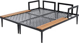 Modern Outdoor Patio Daybed with Wood Topped Side Spaces for Drinks - Photo 6