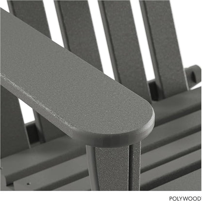 POLYWOOD AD5030GY Classic Folding Adirondack, Slate Grey