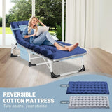Slsy Folding Lounge Chairs Outdoor, Adjustable Sleeping Cot Chair - Photo 5