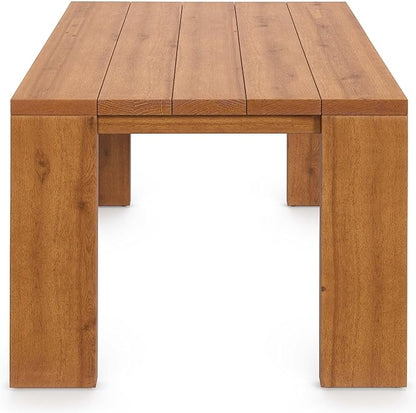 Modway Tahoe Acacia Wood Outdoor Patio Side Table in Natural - Ideal as Perfect Porch Furniture or Square Accent Table
